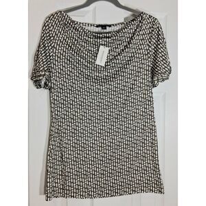 Banana Republic womens large olive green blouse cowl neck top soft stretch